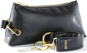 2-Piece Luxe Wristlet Set (IT Bag and a Key Ring Bracelet) Vegan Leather Classic Clutch Luxury Purse for Women