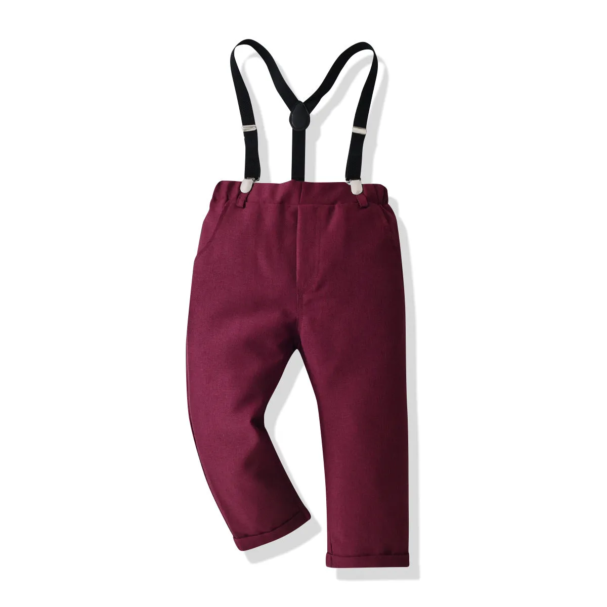 2 Pieces Set Baby Kid Boys Birthday Party Bow Tops And Solid Color Jumpsuits Wholesale 220719250