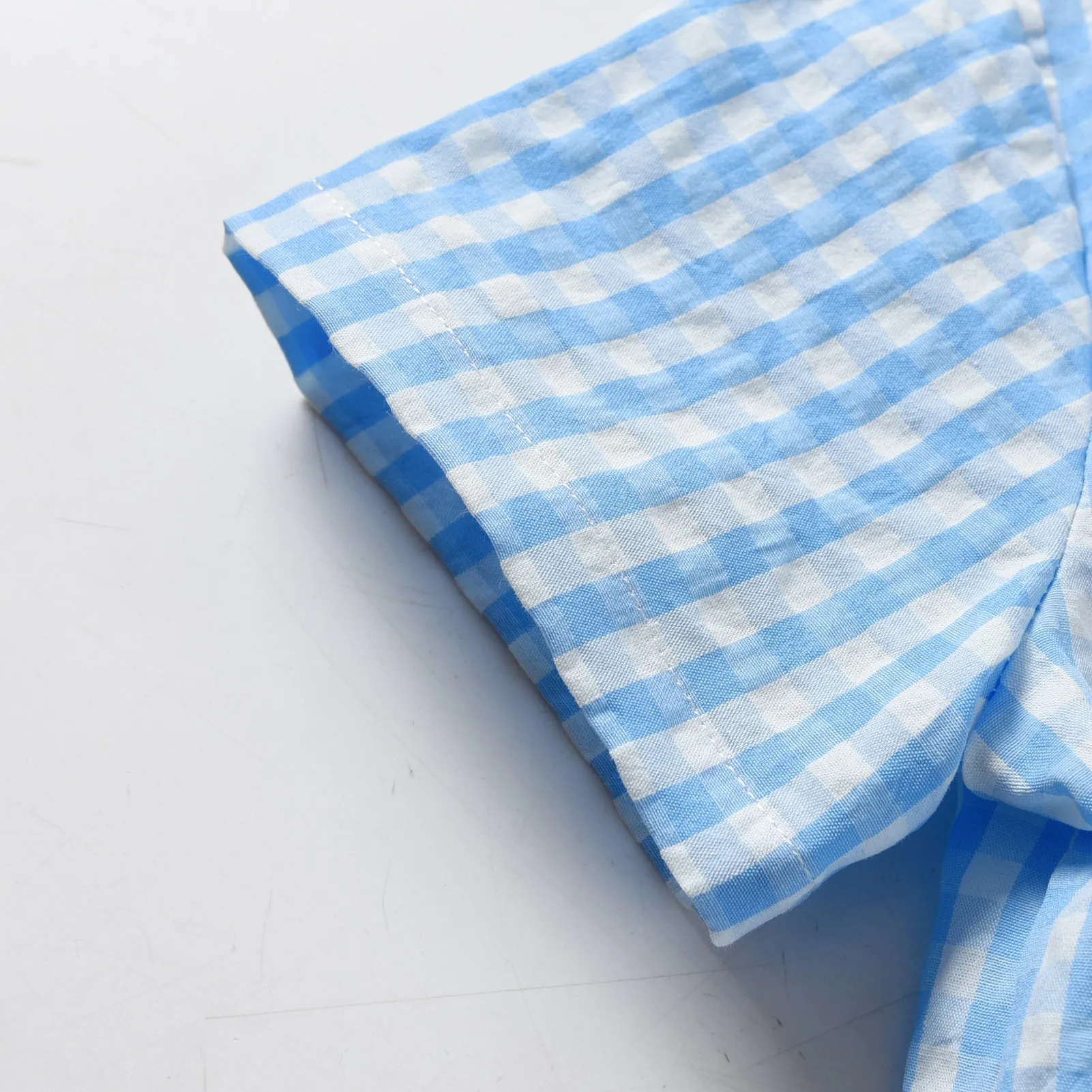 2 Pieces Set Baby Kid Boys Birthday Party Checked Shirts And Solid Color Rompers Wholesale 230224142