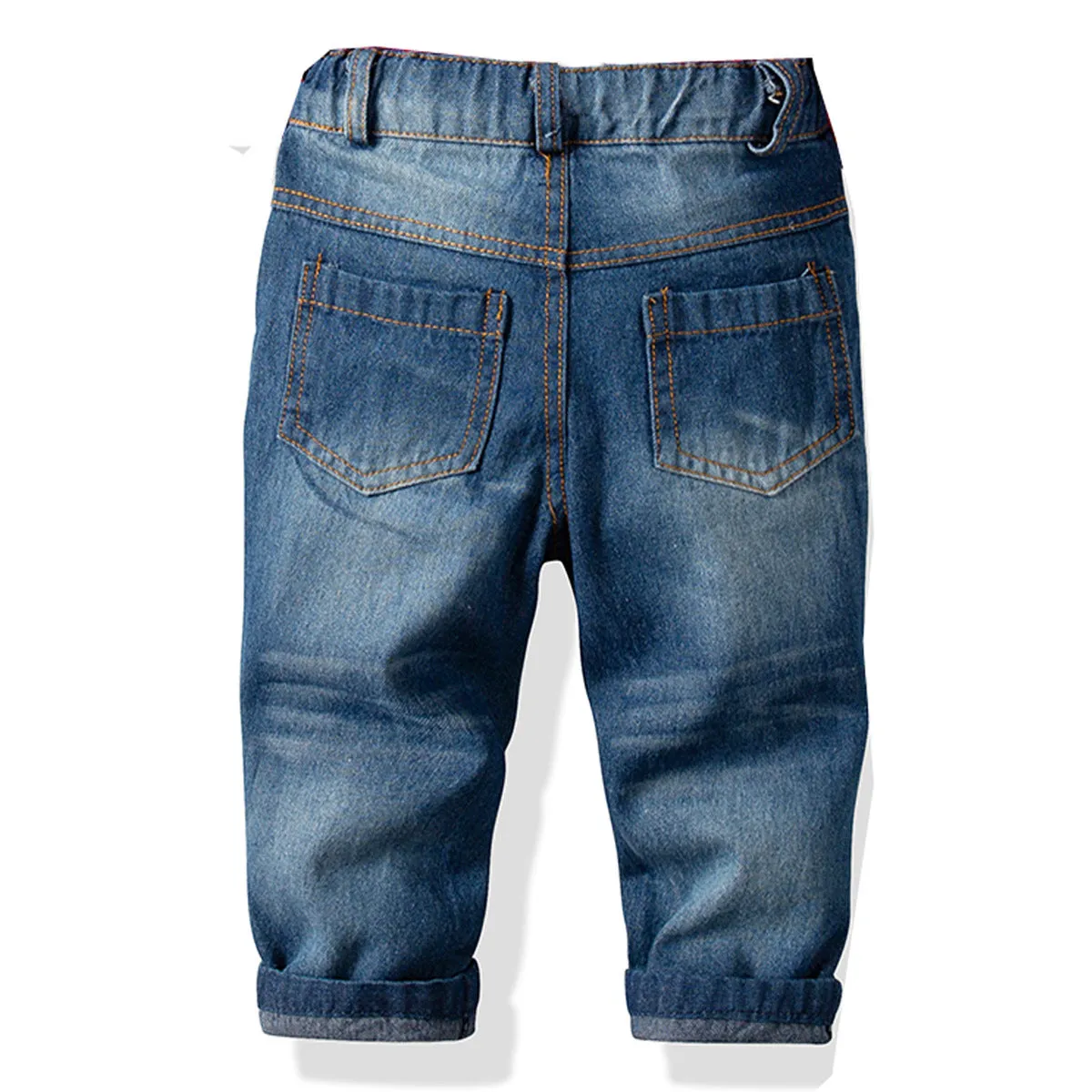 2 Pieces Set Baby Kid Boys Dressy Birthday Party Checked Bow Shirts And Solid Color Jeans Wholesale 211109681