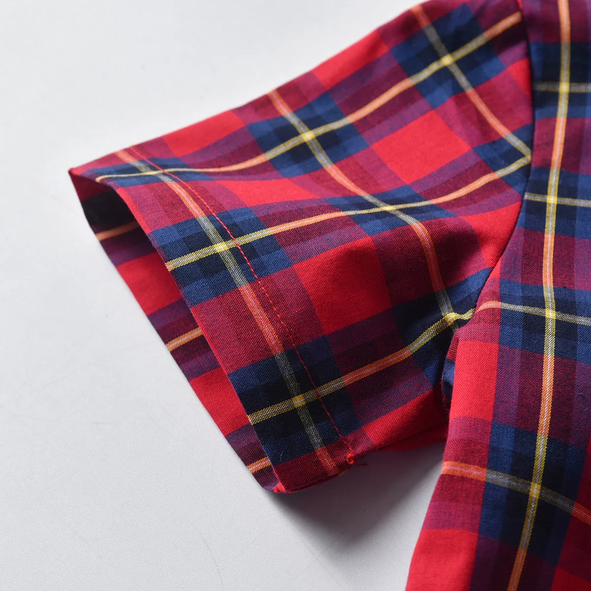 2 Pieces Set Baby Kid Boys Dressy Birthday Party Checked Bow Shirts And Solid Color Shorts Wholesale 211109650
