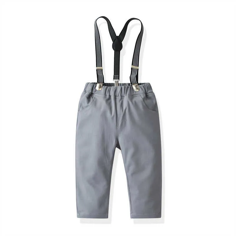 2 Pieces Set Baby Kid Boys Dressy Checked Bow Shirts And Suits Trousers Wholesale 211109411