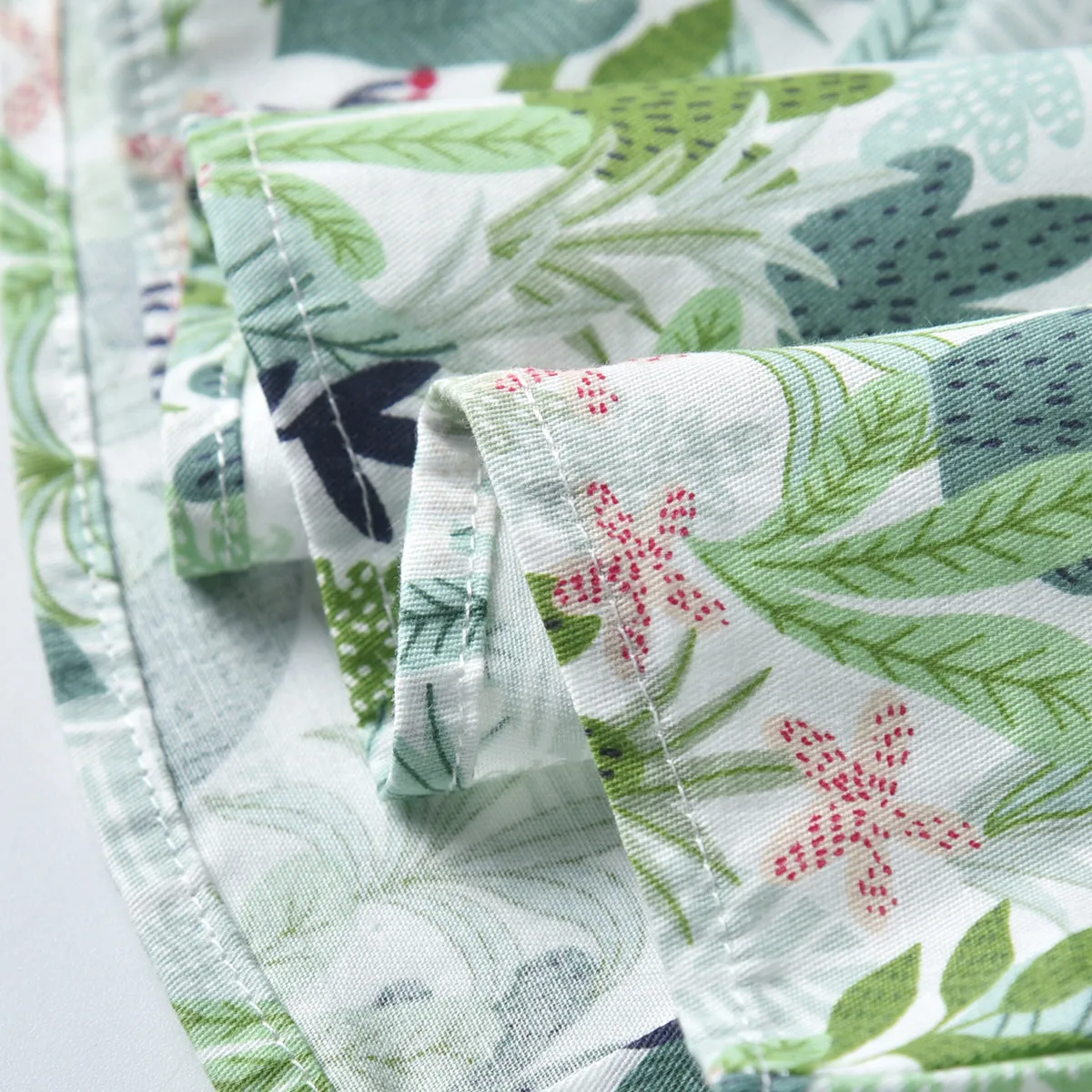 2 Pieces Set Baby Kid Boys Dressy Plant Print Shirts And Solid Color Rompers Wholesale 21110991