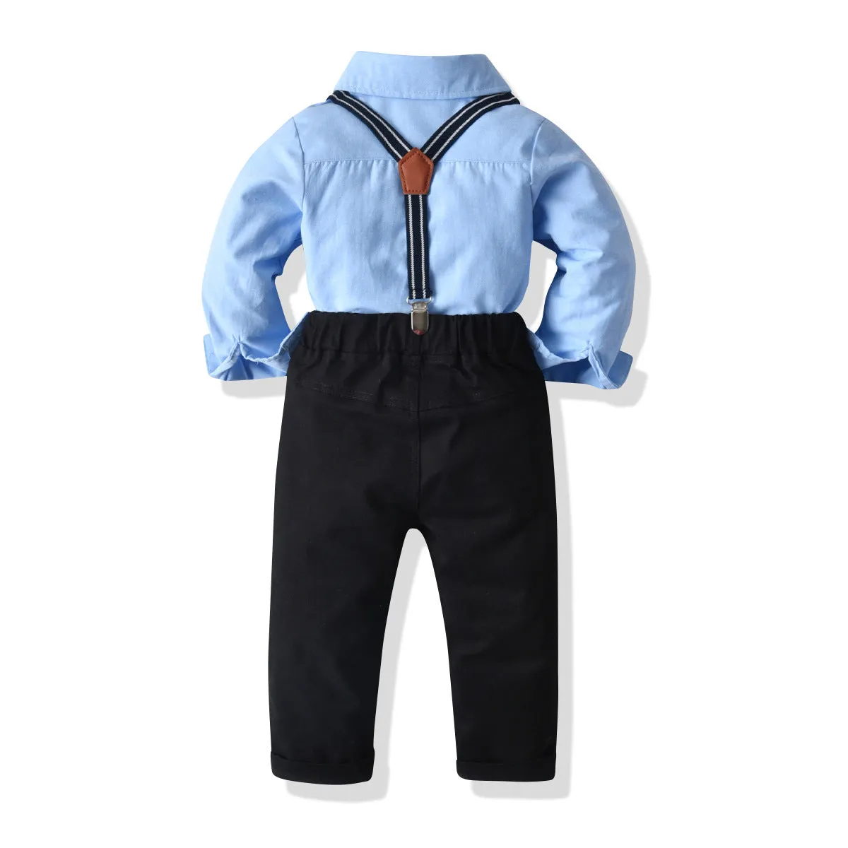 2 Pieces Set Baby Kid Boys Dressy Solid Color Bow Shirts And Suits Trousers Wholesale 211109331