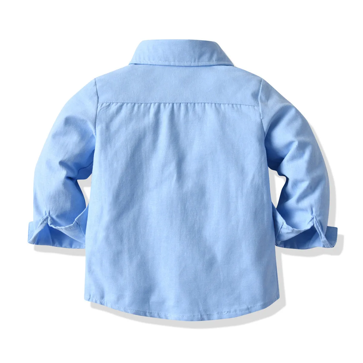 2 Pieces Set Baby Kid Boys Dressy Solid Color Bow Shirts And Suits Trousers Wholesale 211109331