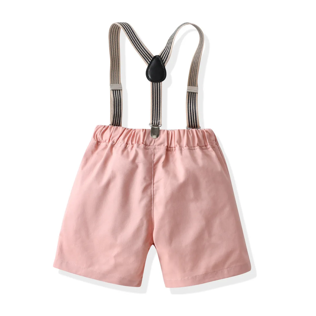 2 Pieces Set Baby Kid Boys Dressy Striped Bow T-Shirts And Shorts Suits Wholesale 220531620