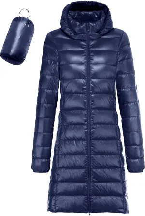 2024 Women Lightweight Hoodless Windproof Winter Coat With Recycled Insulation Winter Slim Long Hooded Warm White