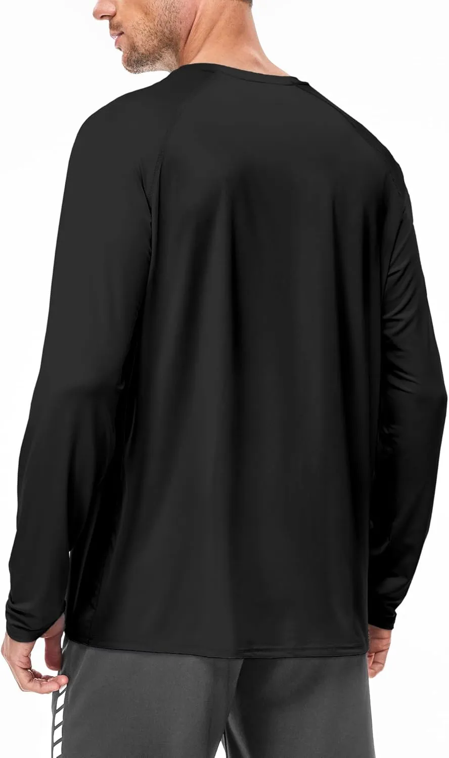 2Pack Men's Sun Shirts Long Sleeve Rash Guard UPF 50  UV SPF Fishing Running Swim Shirts Lightweight Quick Dry