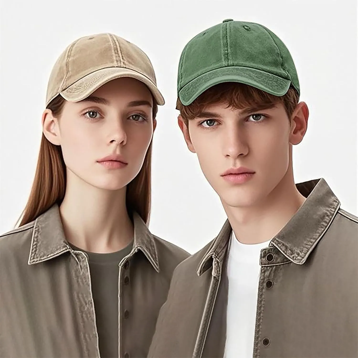 3 Pack Men Womens Baseball Cap Plain Retro Adjustable Baseball Cap Washed Cotton Dad Hats