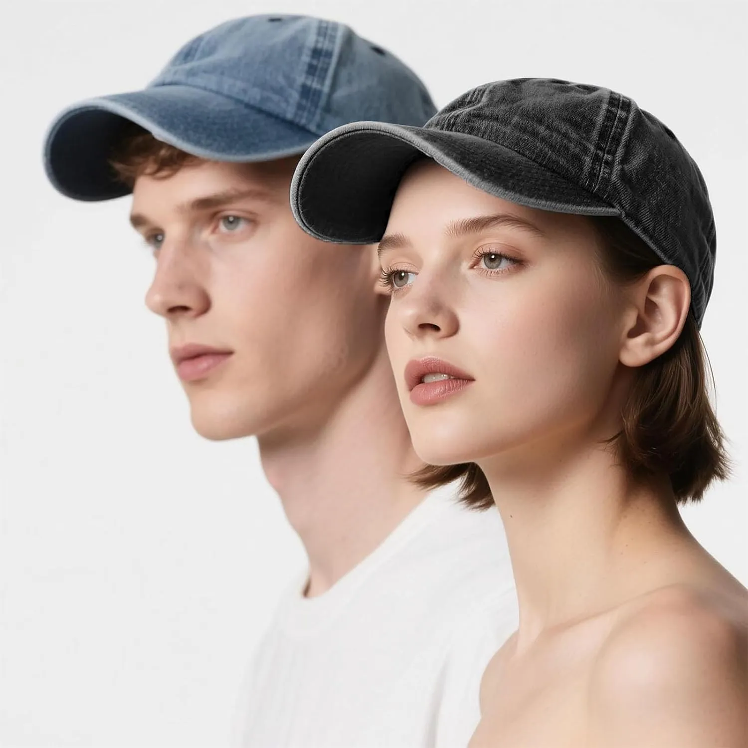 3 Pack Men Womens Baseball Cap Plain Retro Adjustable Baseball Cap Washed Cotton Dad Hats