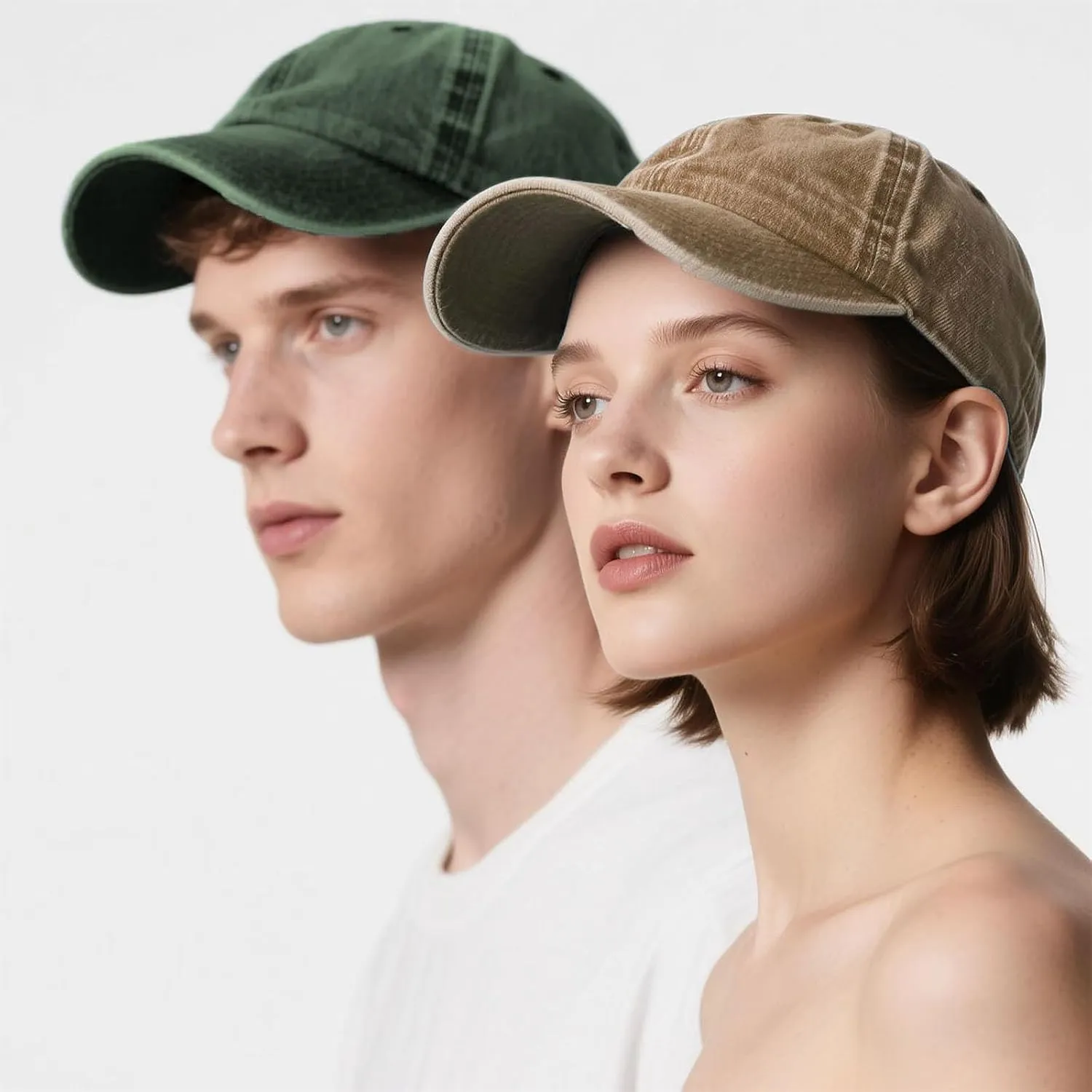 3 Pack Men Womens Baseball Cap Plain Retro Adjustable Baseball Cap Washed Cotton Dad Hats