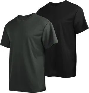 3 Pack Men's Quick Dry T Shirts Athletic Running Workout Short Sleeve Shirts for Men Active Crew Neck Tops