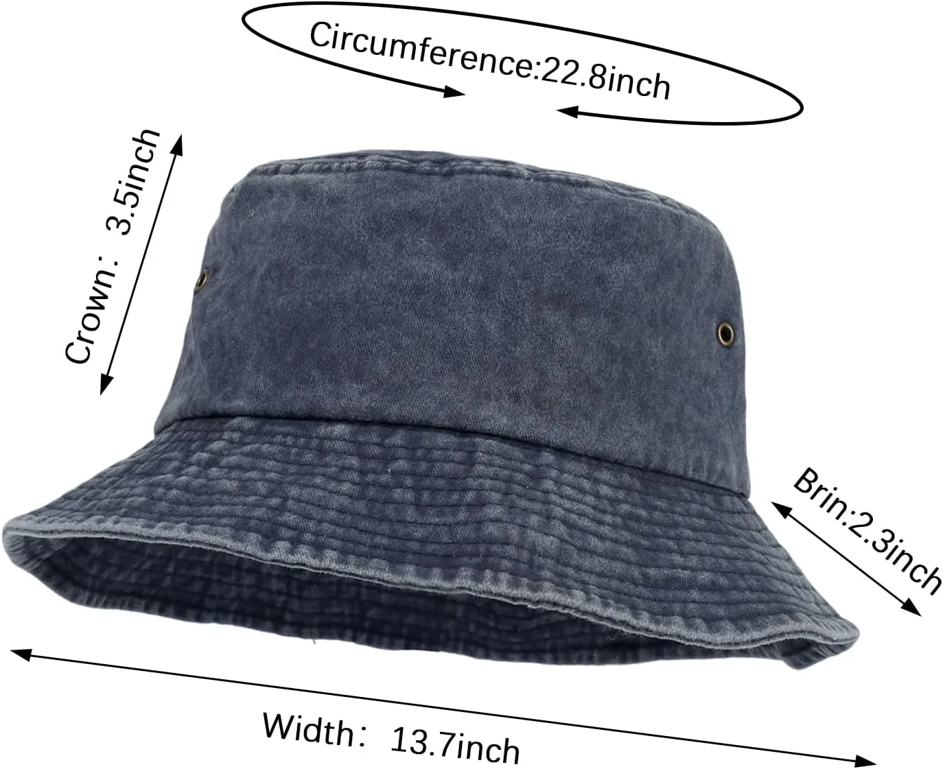 3 Pieces Bucket Hat Outdoor Sun Hat Beach Fishing Hat for Women Men