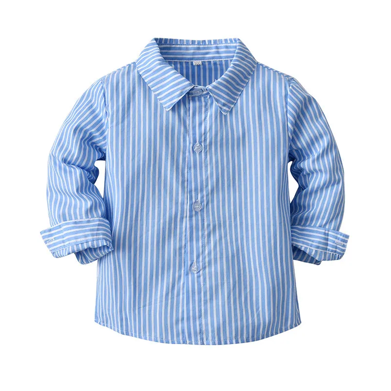 3 Pieces Set Baby Kid Boys Dressy Birthday Party Striped Bow Shirts Solid Color Vests Waistcoats And Pants Wholesale 211109240