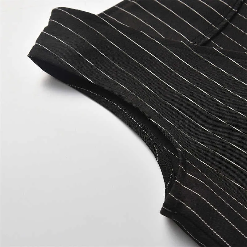 3 Pieces Set Baby Kid Boys Dressy Striped Vests Waistcoats Checked Bow Shirts And Suits Trousers Wholesale 211109406