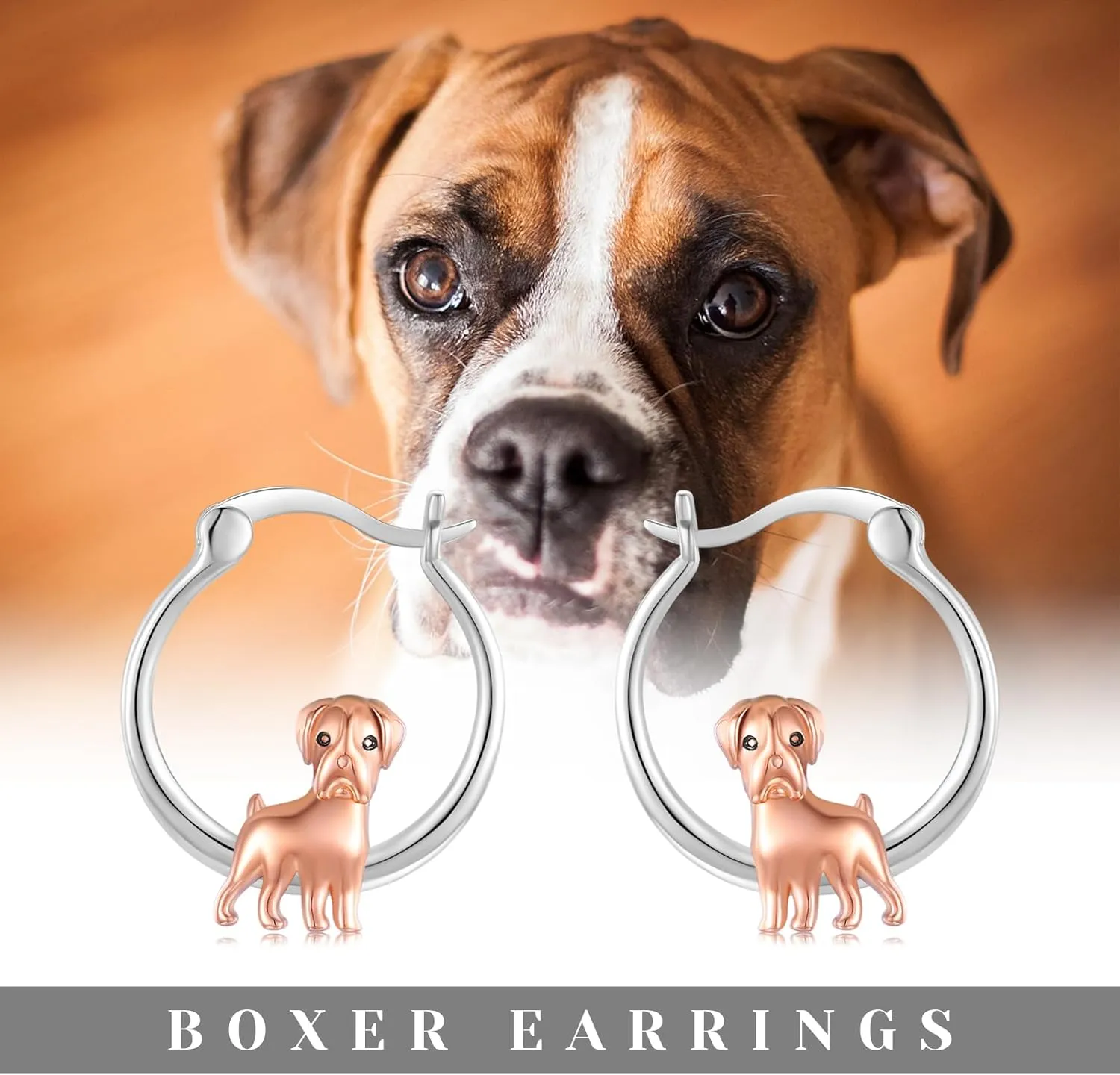 925 Sterling Silver Cute Dog Earrings Hoop Earrings for Girls for Senstive Ears Dog Jewelry Gifts for Daughter