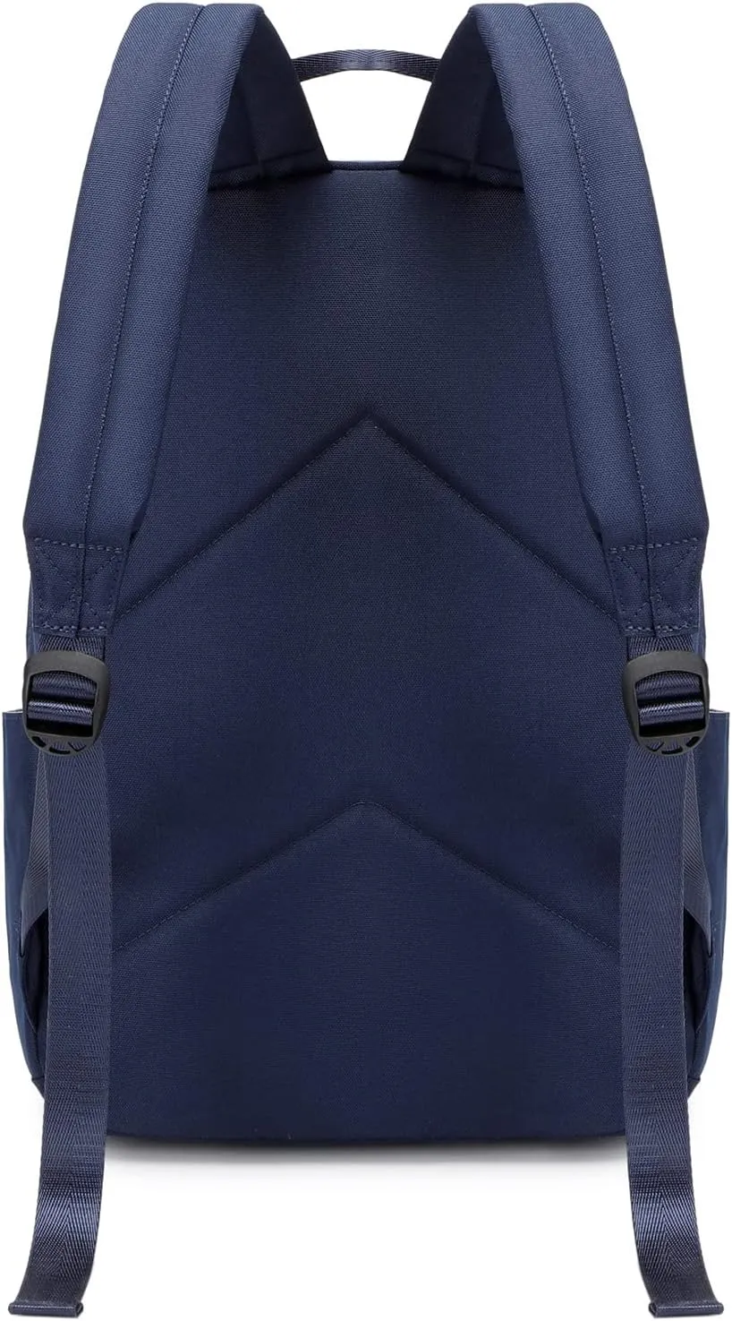 Abshoo Lightweight Backpack for School Classic Basic Water Resistant Casual Daypack Plain Bookbag (Navy)