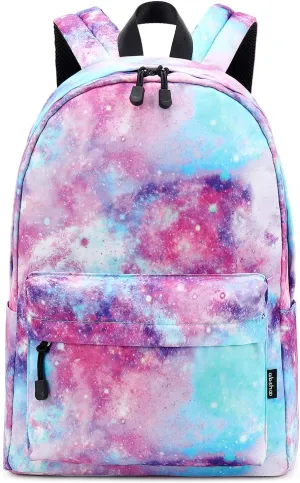abshoo Lightweight Water Resistant Galaxy Backpacks For Teen Girls Women School Bookbags (Galaxy Pink)