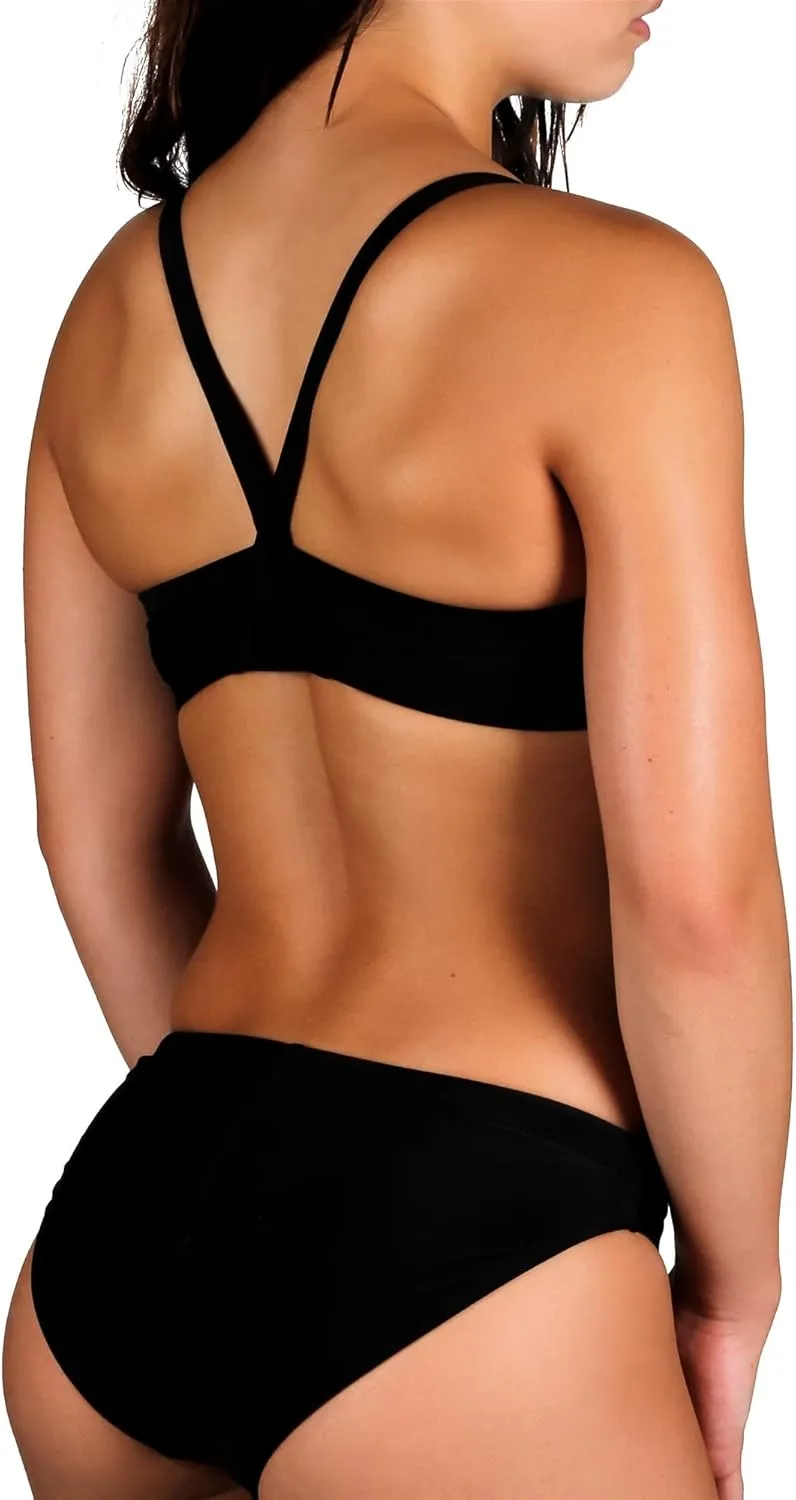 Adoretex Girl's/Women's Guard Thin Strap Sport Bra Two Piece Swimsuit