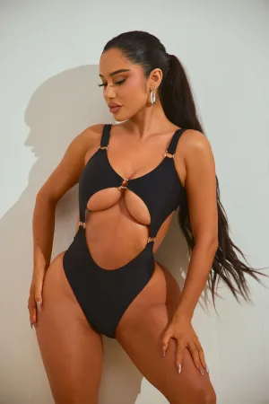 Alexis Cutout 1 Piece Swimsuit - Black