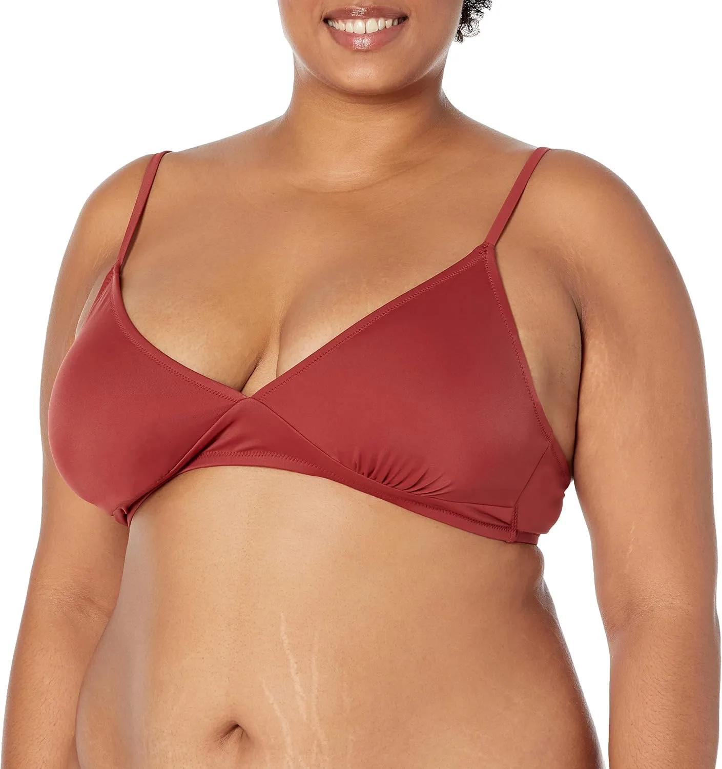 Amazon Essentials Women's Light-Support Classic Bikini Swimsuit Top