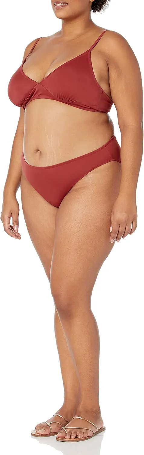 Amazon Essentials Women's Light-Support Classic Bikini Swimsuit Top