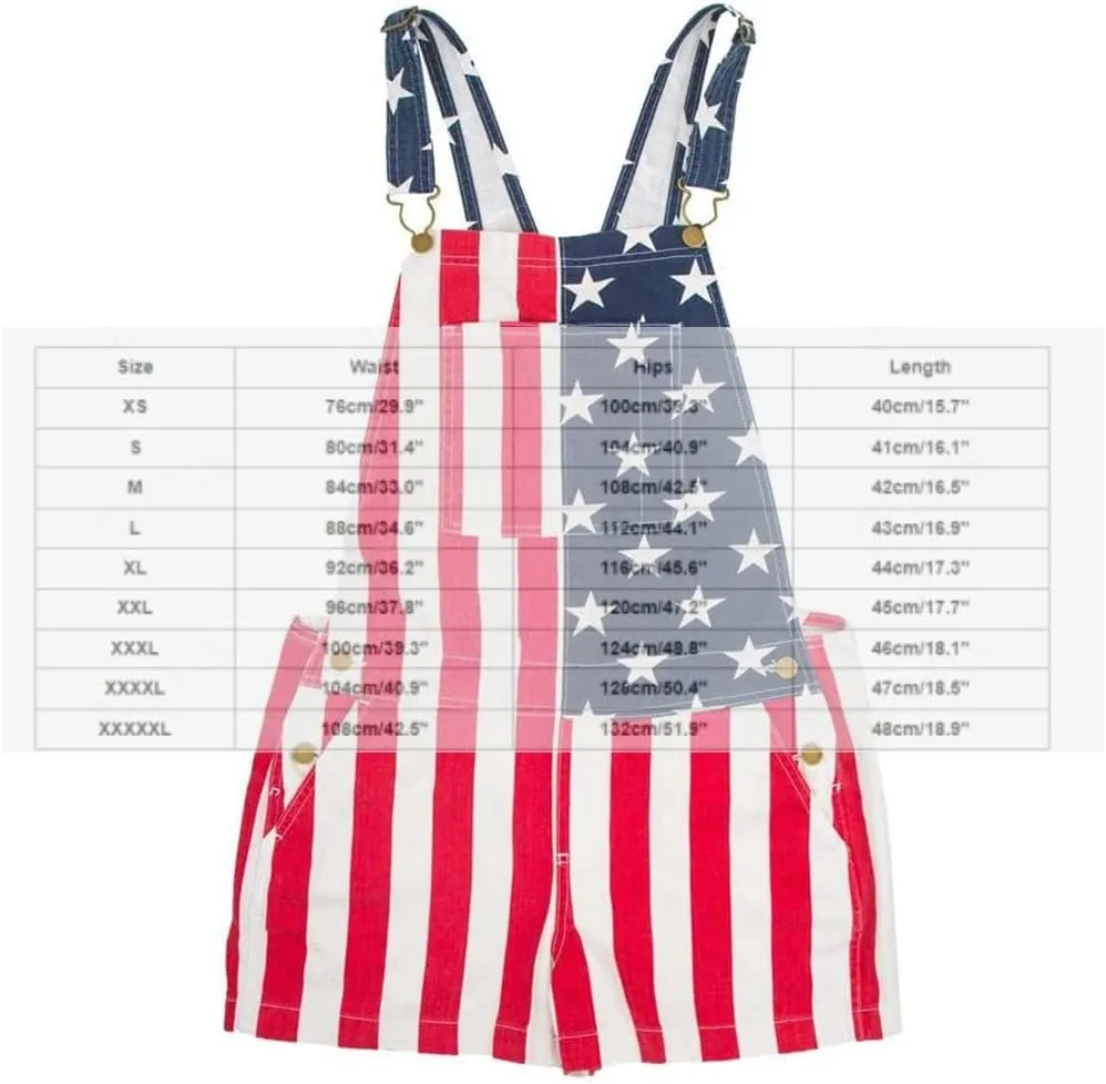 American Flag Overalls Men 4th Of July Outfits for Men Independence Day Striped Stars Jumpsuit Festival Jumpsuits Coveralls