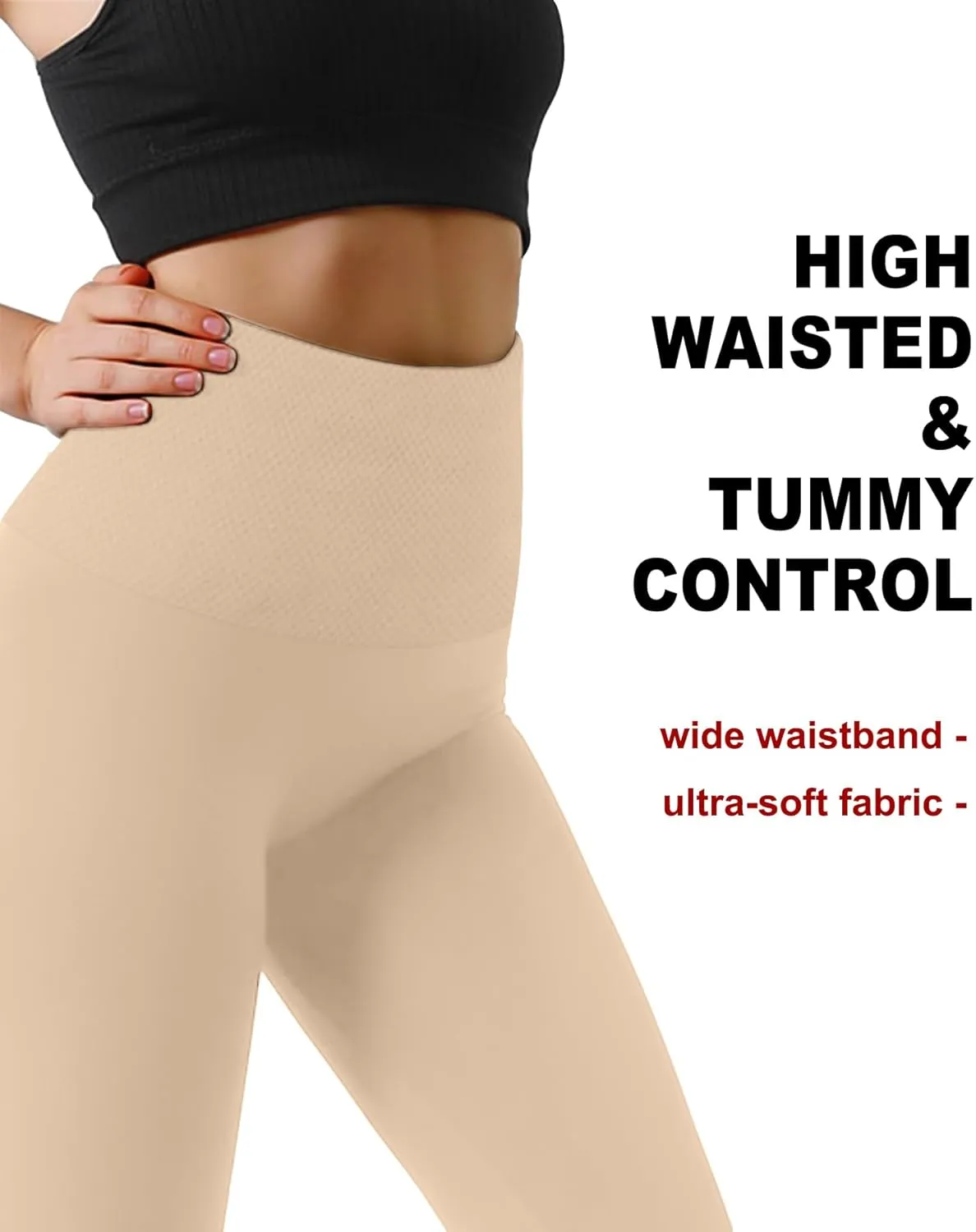 Aoliks Women's Fleece Lined Leggings Winter High Waisted Soft Stretch Thermal Warm Workout Yoga Pants