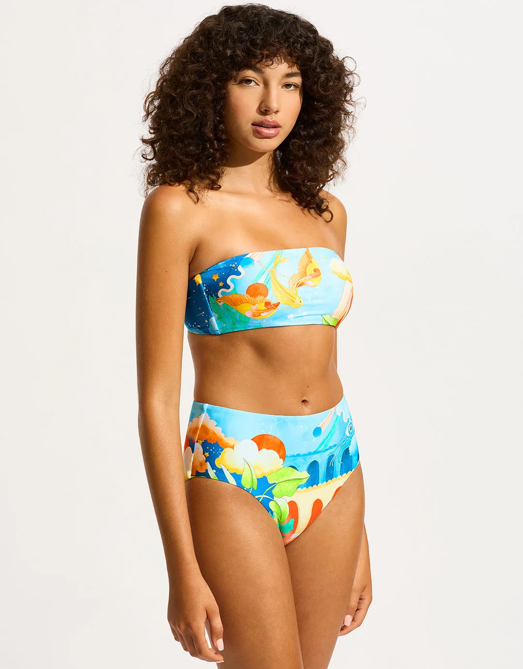 Aquarius Bandeau Bikini Top - Turquoise