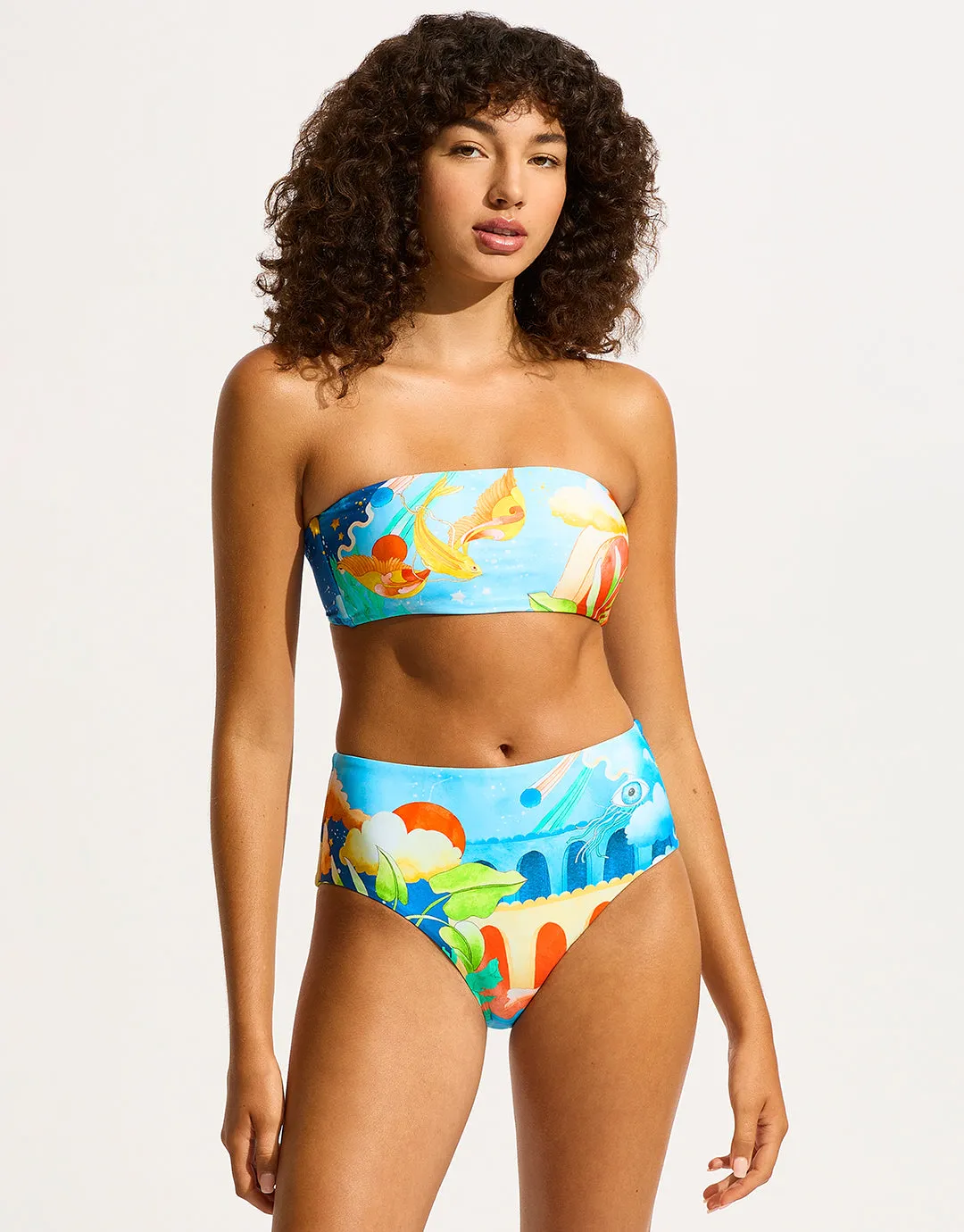Aquarius Bandeau Bikini Top - Turquoise