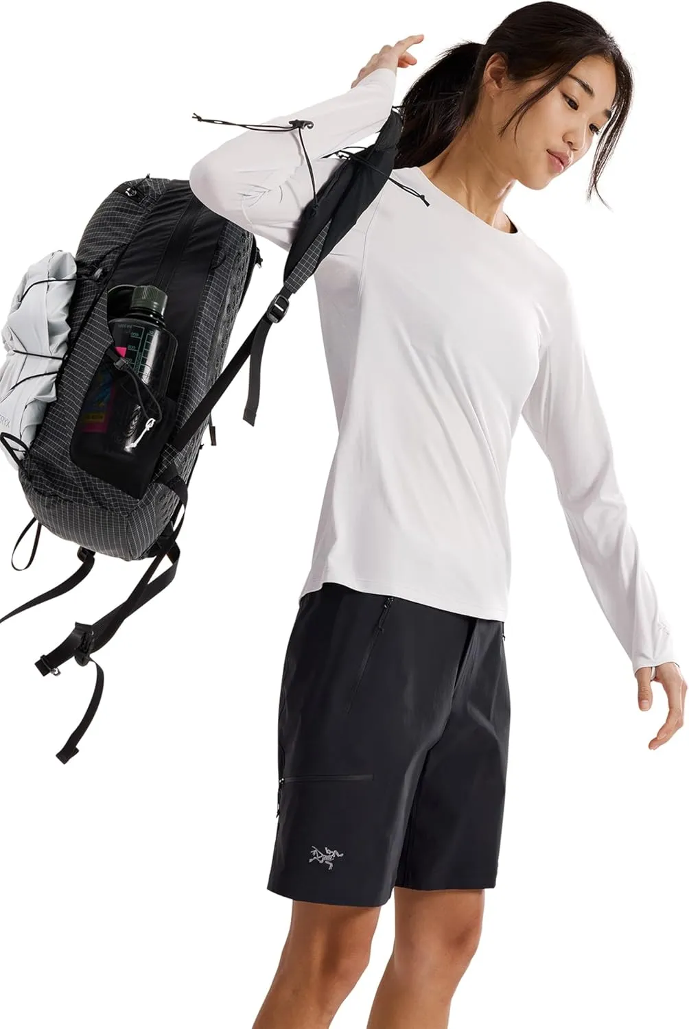 Arc'teryx Taema Crew Neck Long Sleeve Shirts for Women | Quick Dry Long Sleeve Workout Shirts - Hiking Running Fitness Tops