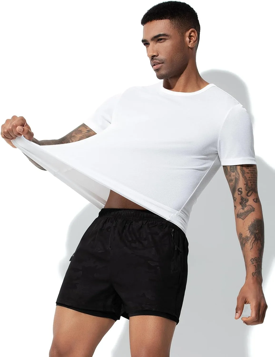 Arjen Kroos Mens Workout Shirts Dry Fit Gym Short Sleeve T-Shirt Moisture Wicking Active Athletic Performance Running Shirts