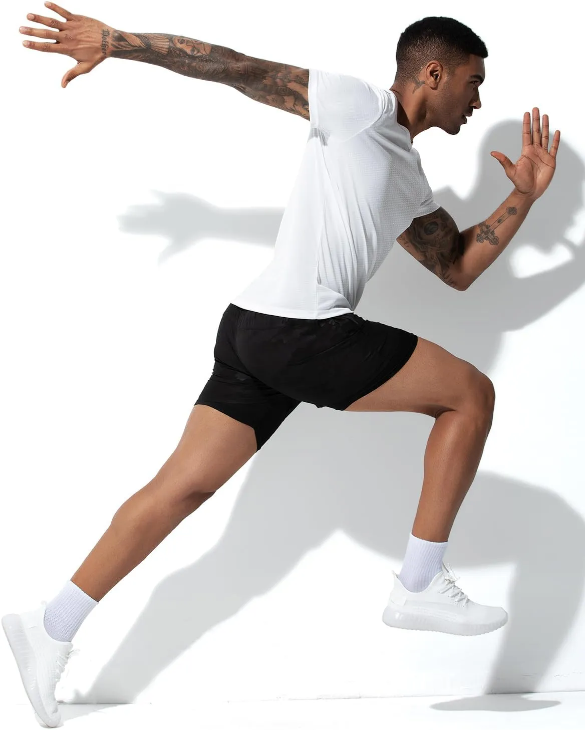 Arjen Kroos Mens Workout Shirts Dry Fit Gym Short Sleeve T-Shirt Moisture Wicking Active Athletic Performance Running Shirts