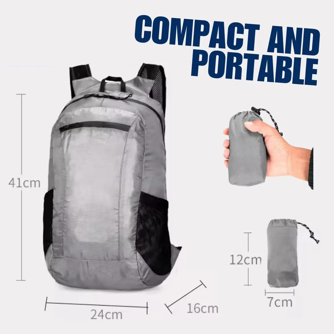 Authentic Joy 20L Water Resistant Lightweight Hiking Daypack, Packable Backpack, Multiple Colors (Green Floral)