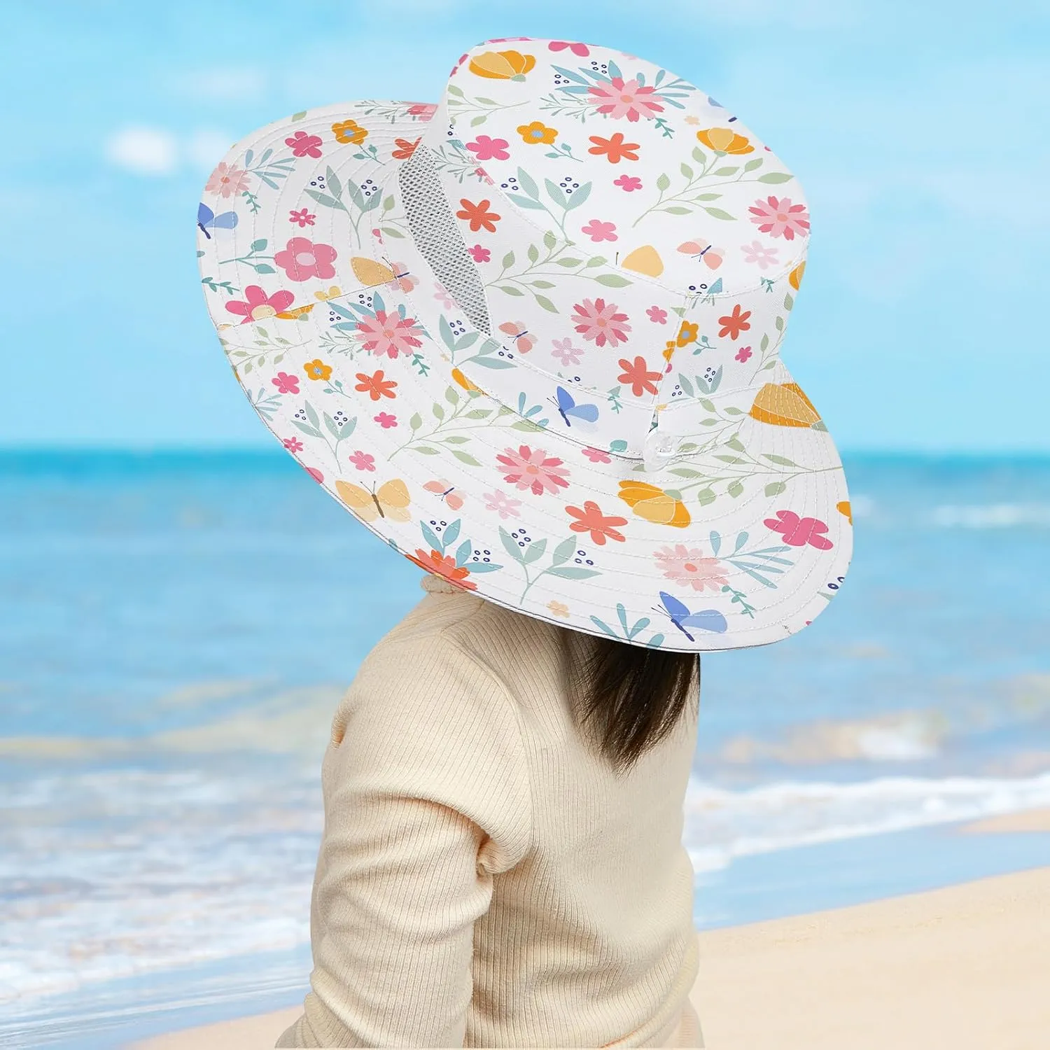 Baby Sun Hat for Toddler Mesh Bucket Hat Toddler UV Protection Beach Hat Kids Foldable Fishing Hat 3-24 Months