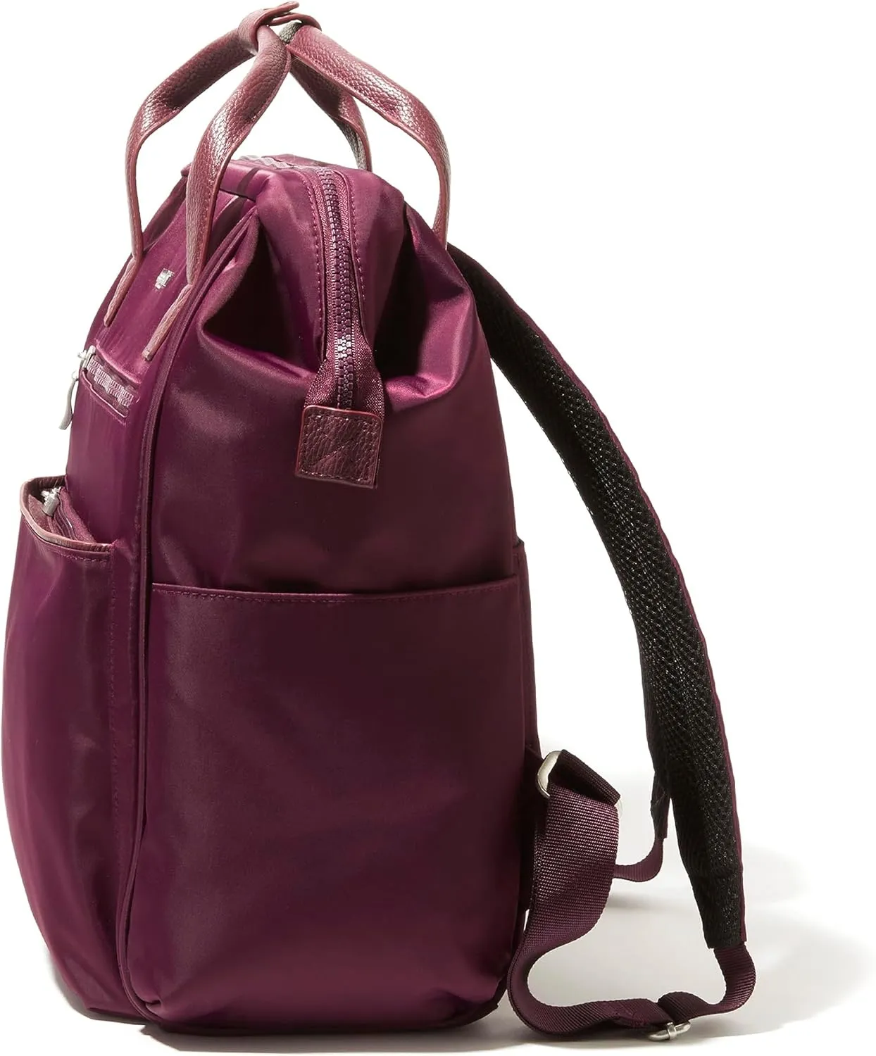 Baggallini Soho Backpack - Travel Laptop Backpack for Women - Lightweight Water-Resistant Luggage Bag, Mulberry