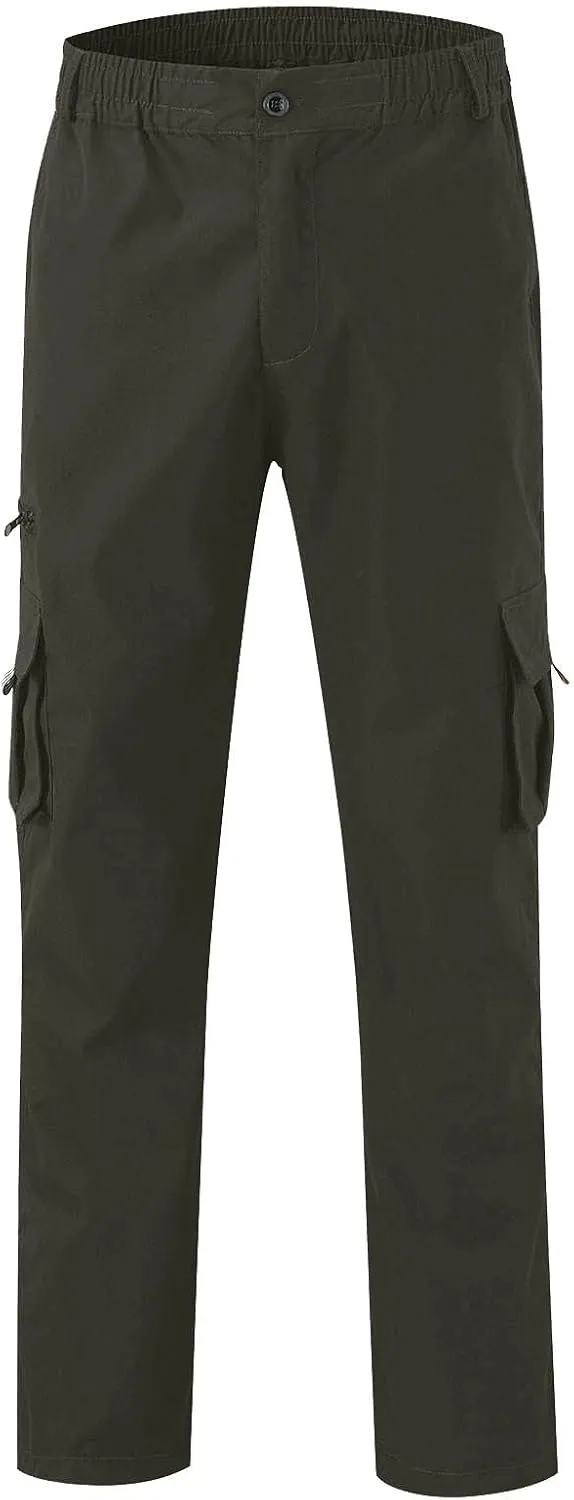 Baggy Cargo Pants MenMultiple Pockets Y2K PantsElastic Waist Cargo Pants Slim Fit Casual Trousers