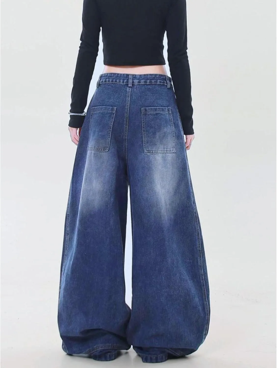 Baggy Jeans for Woman Men Loose Barrel Jeans High Waisted Wide Leg Pants Vintage Casual Trendy Denim Pants