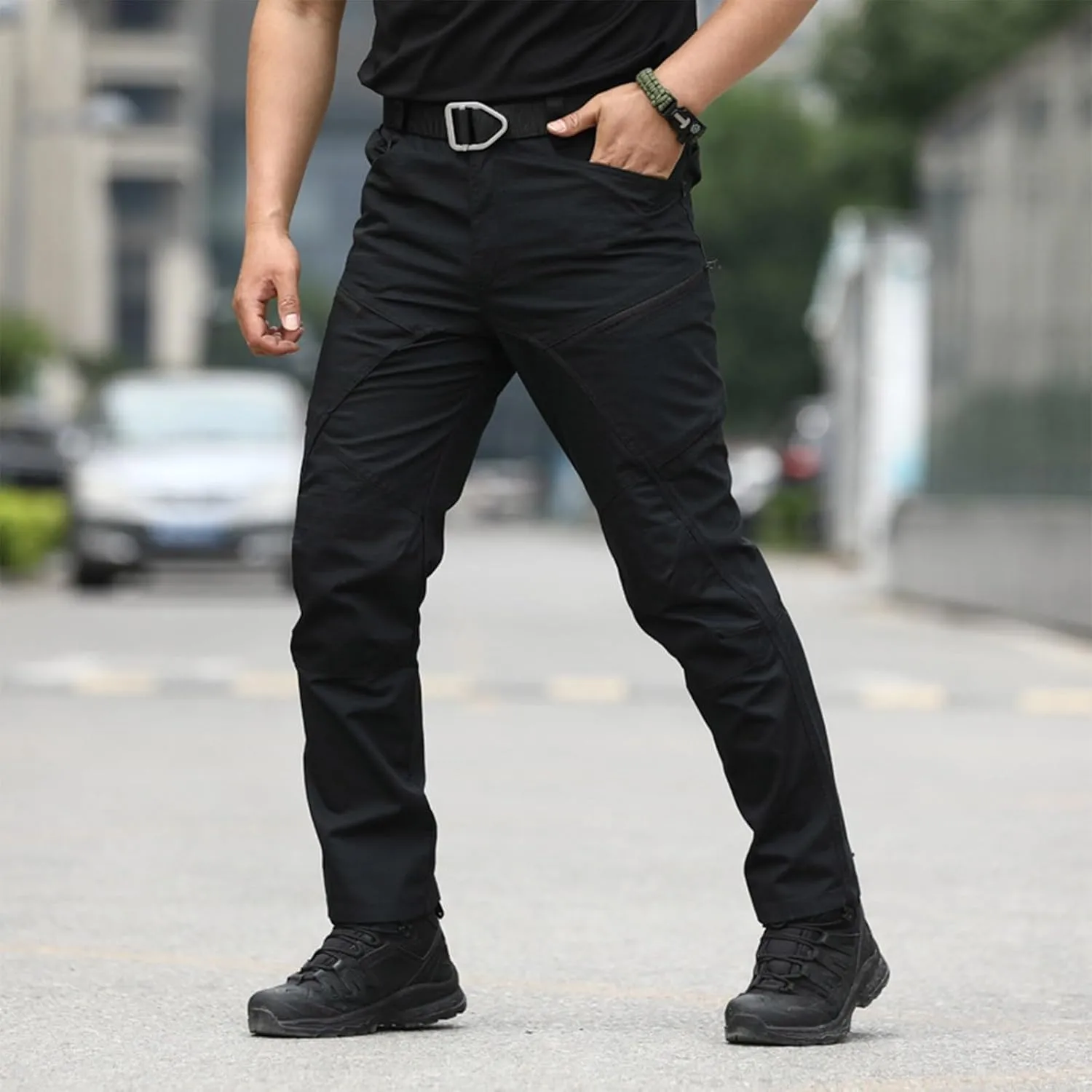 Baggy Sweatpants Men Outdoor Waterproof Hiking Cargo Pants Stretch Multi Pockets Lightweight Tactical Work Pant