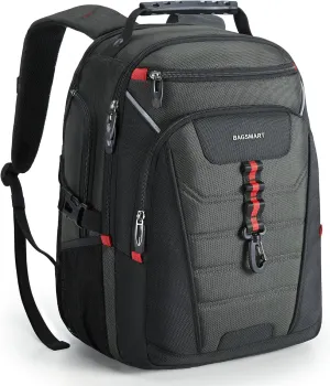 BAGSMART Slim Business Laptop Backpack with USB Charging, Water-Resistant for 15.6 Inch Notebook