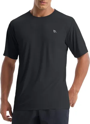 baleaf Men's UPF 50  Sun Protection Shirts UV SPF Short Sleeve T-Shirts Rash Guard Quick Dry Lightweight Hiking Athletic
