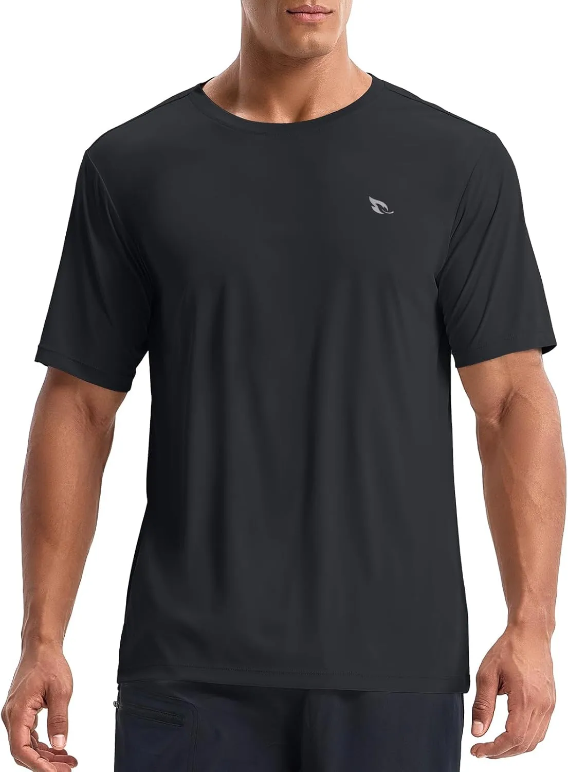 baleaf Men's UPF 50  Sun Protection Shirts UV SPF Short Sleeve T-Shirts Rash Guard Quick Dry Lightweight Hiking Athletic