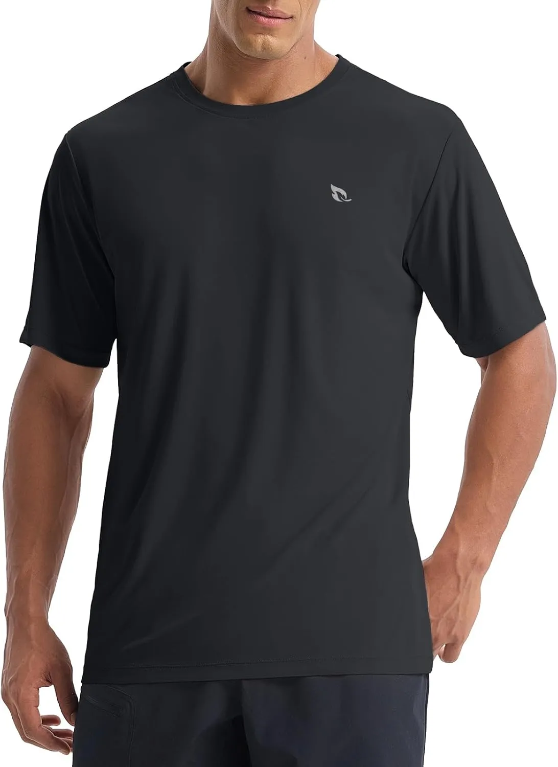 baleaf Men's UPF 50  Sun Protection Shirts UV SPF Short Sleeve T-Shirts Rash Guard Quick Dry Lightweight Hiking Athletic