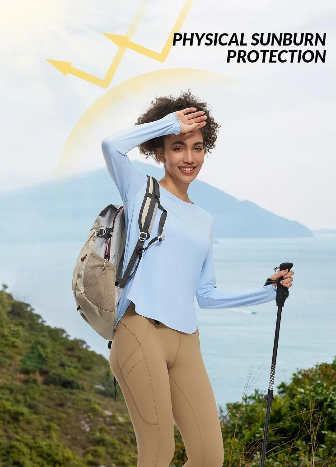 baleaf Sun-Dur Women's UPF 50  Shirts Long Sleeve Workout Lightweight Shirt Quick Dry Clothing Running Shirts Athletic Tops