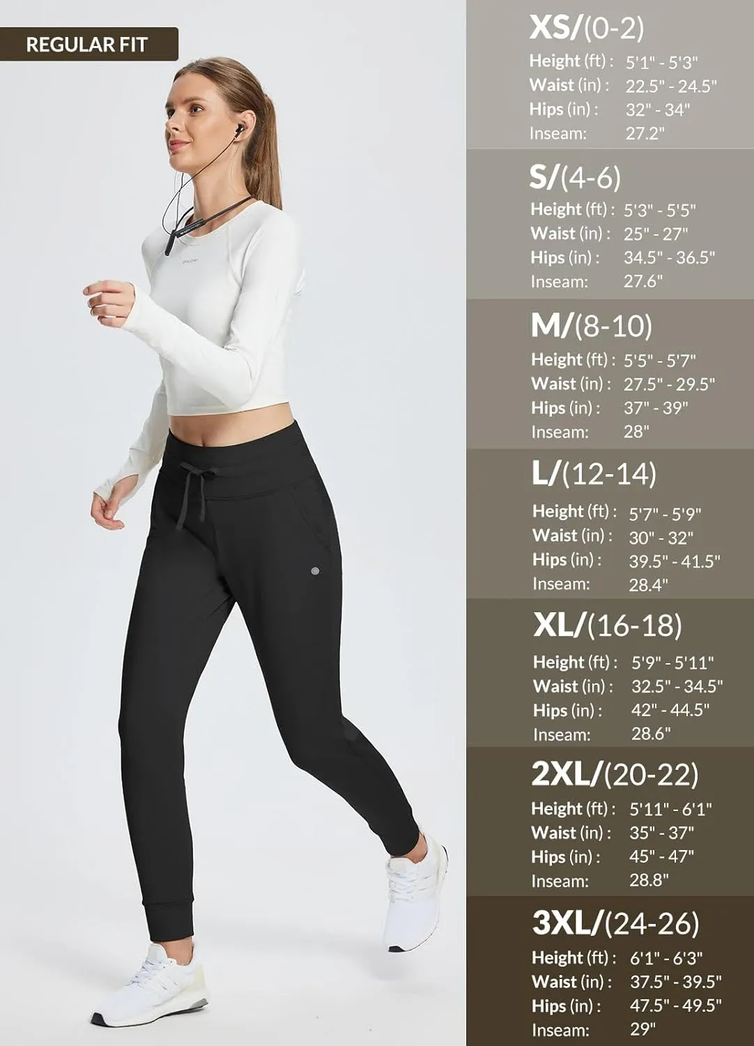 baleaf Women's Fleece Lined Pants Water-Resistant Sweatpants Winter Thermal Ski Hiking Running Joggers