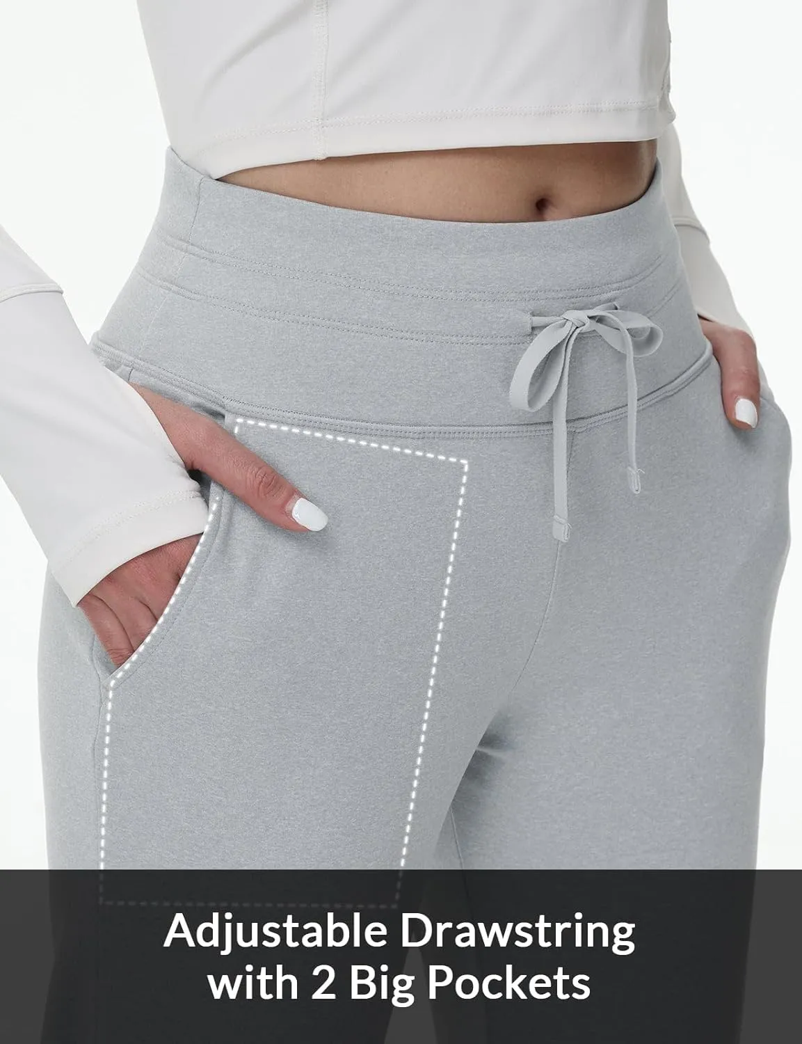 baleaf Women's Fleece Lined Pants Water-Resistant Sweatpants Winter Thermal Ski Hiking Running Joggers