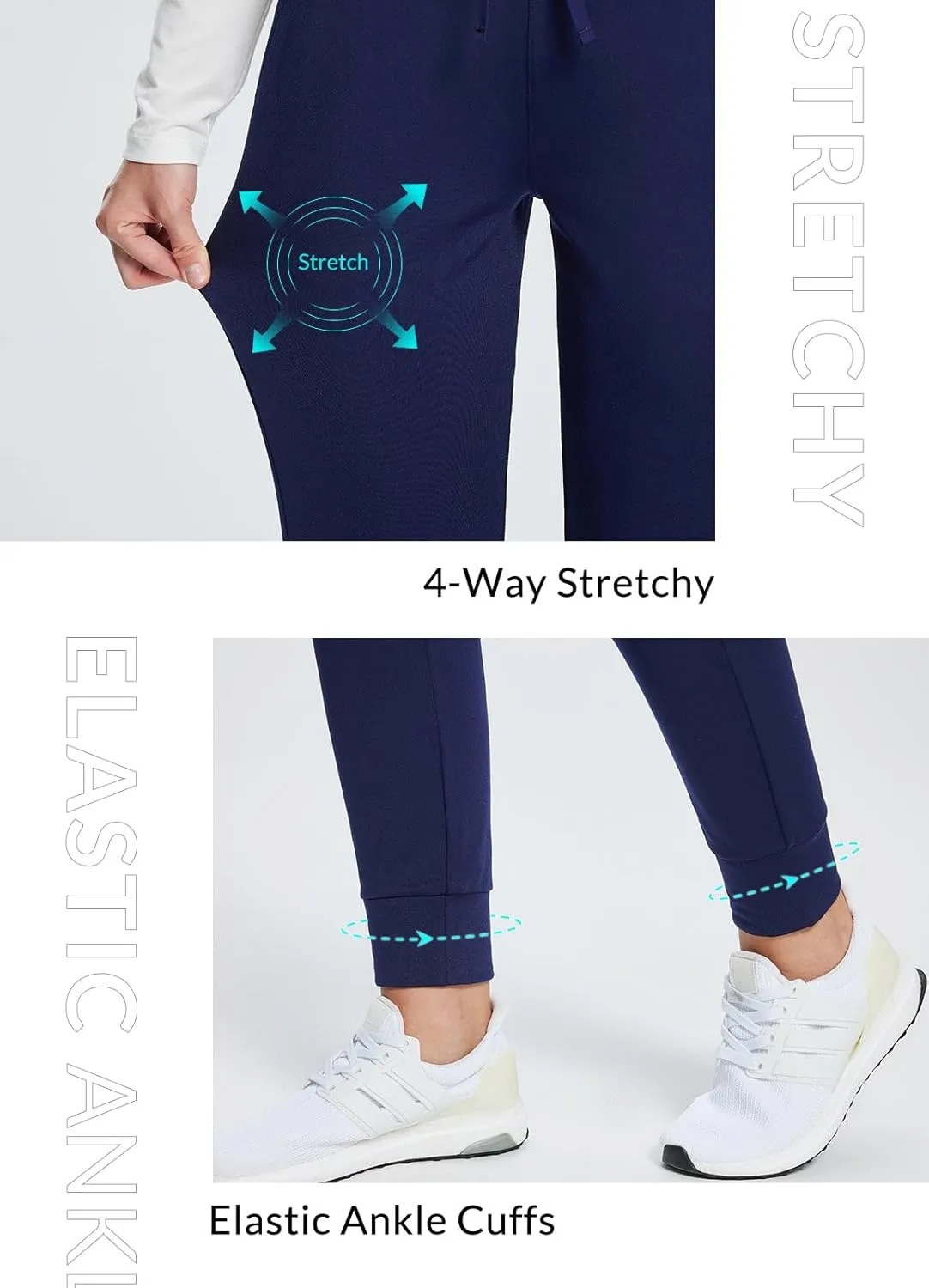 baleaf Women's Fleece Lined Pants Water-Resistant Sweatpants Winter Thermal Ski Hiking Running Joggers