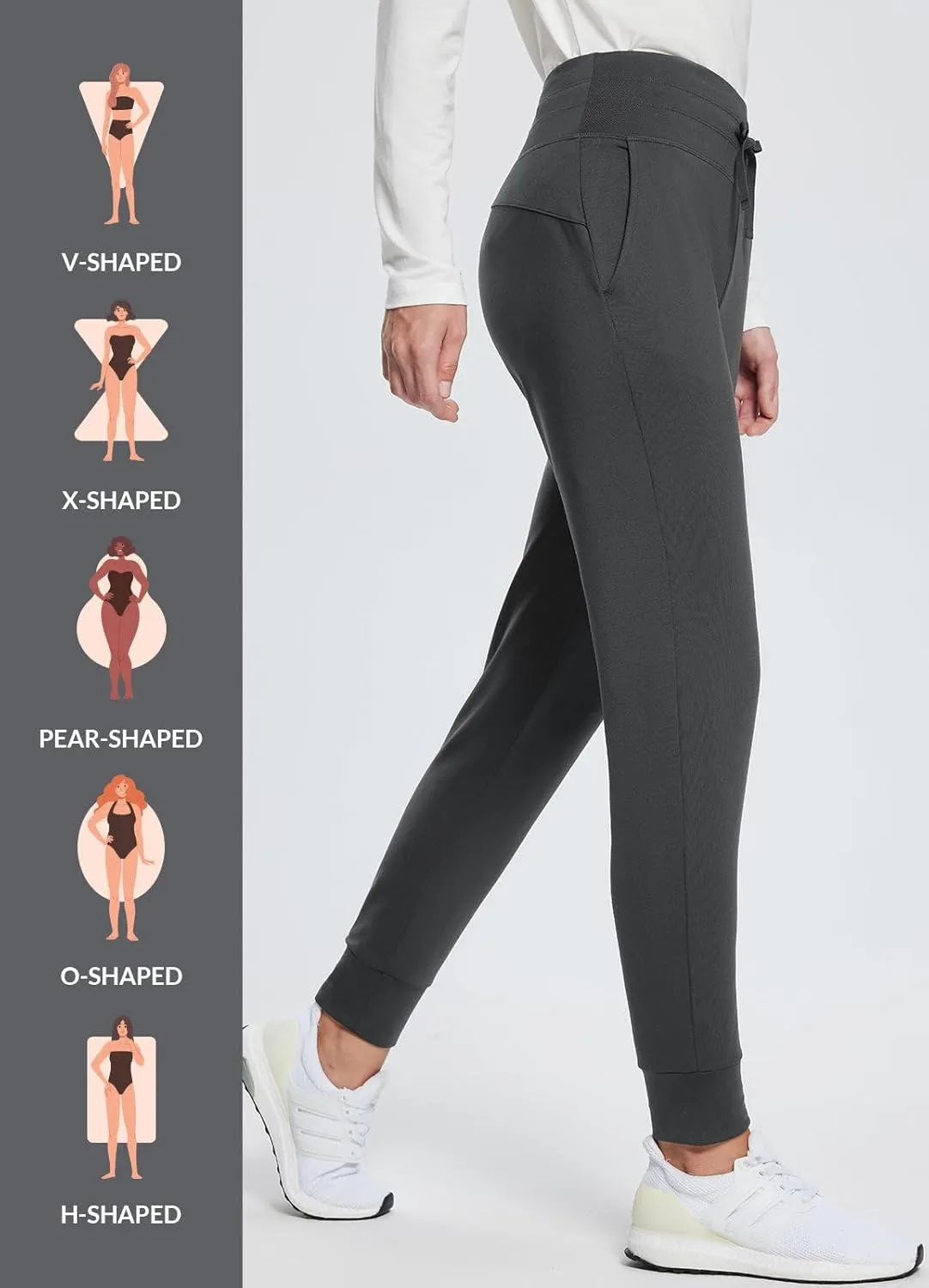 baleaf Women's Fleece Lined Pants Water-Resistant Sweatpants Winter Thermal Ski Hiking Running Joggers