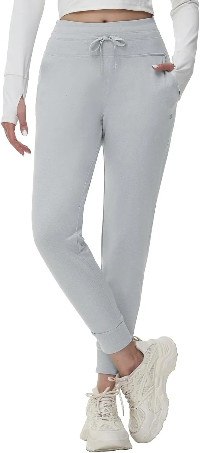 baleaf Women's Fleece Lined Pants Water-Resistant Sweatpants Winter Thermal Ski Hiking Running Joggers