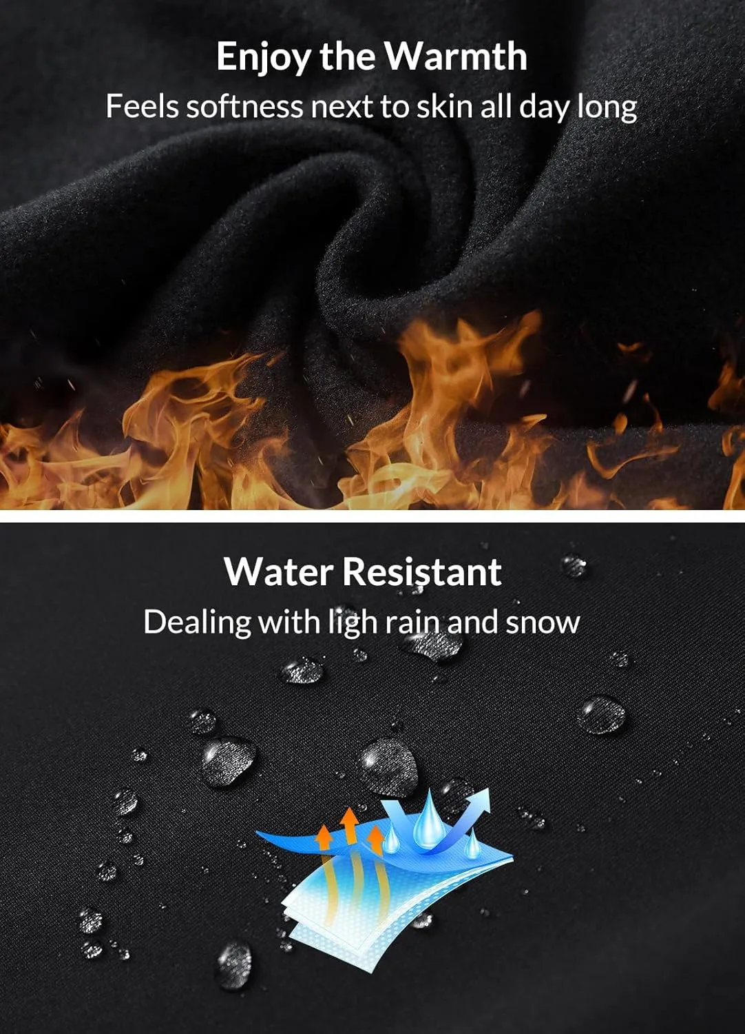 baleaf Women's Fleece Lined Pants Water-Resistant Sweatpants Winter Thermal Ski Hiking Running Joggers